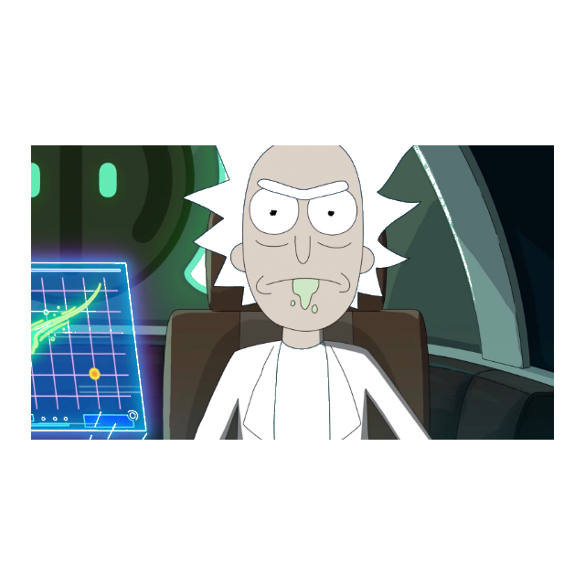 Rick Sanchez Hair and Shirt Toon Tone color study