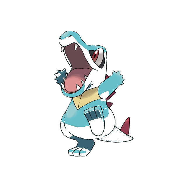 Totodile Gen 2 Pokemon color study