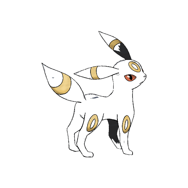 Umbreon Gen 2 Pokemon color study