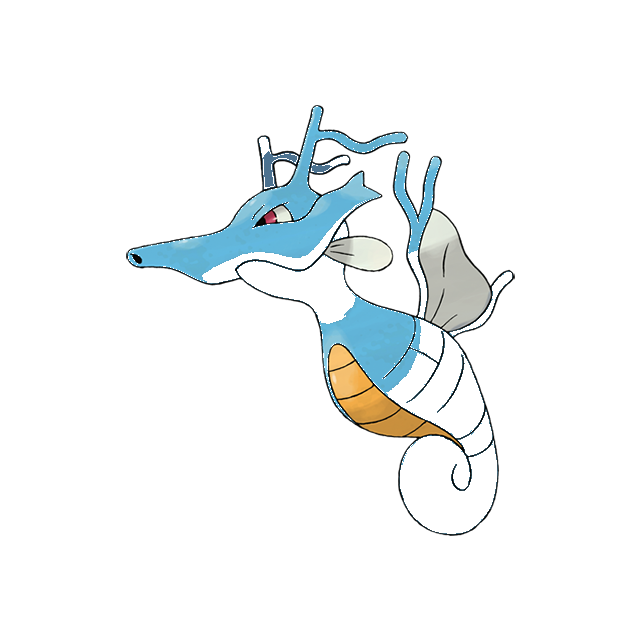 Kingdra Gen 2 Pokemon color study